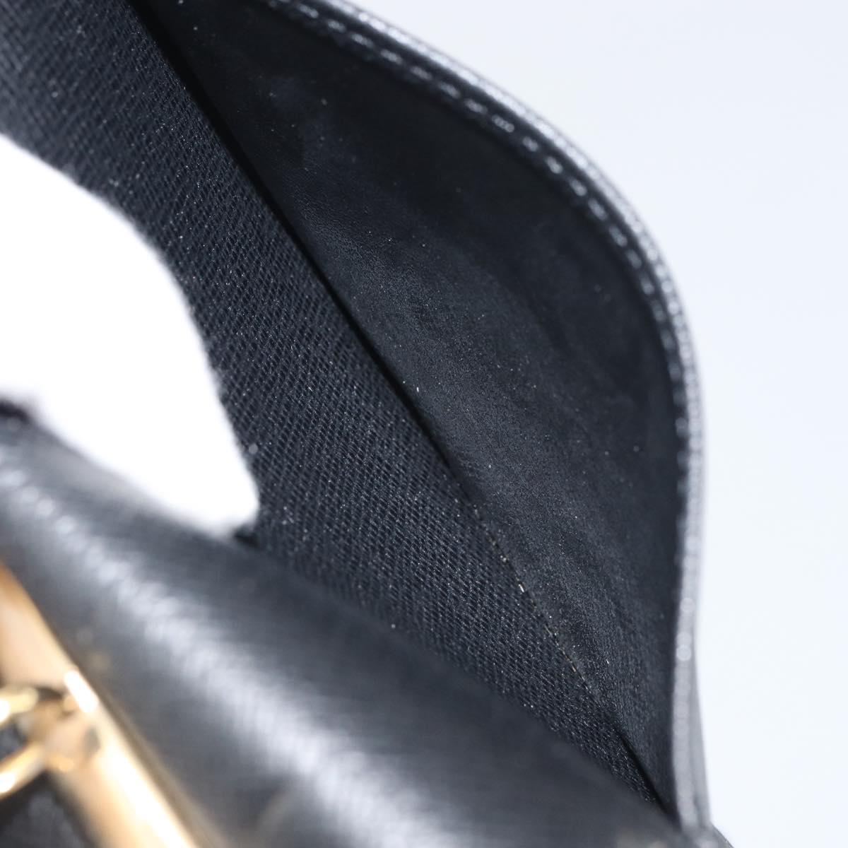 LOUIS VUITTON Epi Agenda PM Day Planner Cover Black R20052 LV Auth bs31334