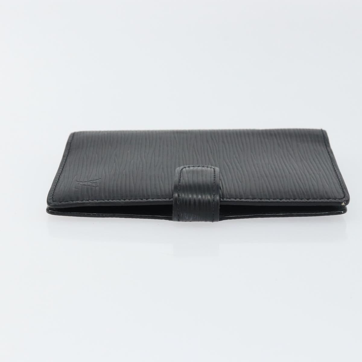 LOUIS VUITTON Epi Agenda PM Day Planner Cover Black R20052 LV Auth bs31334
