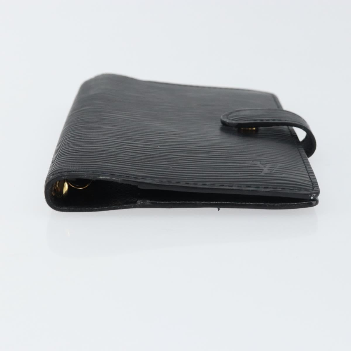 LOUIS VUITTON Epi Agenda PM Day Planner Cover Black R20052 LV Auth bs31334