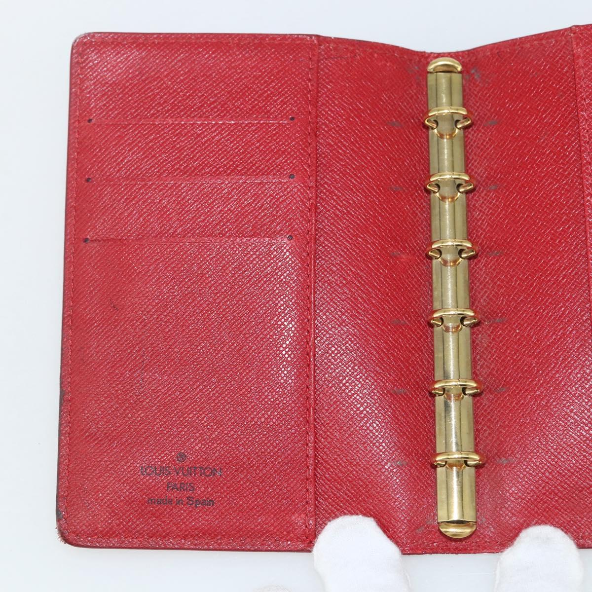 LOUIS VUITTON Epi Agenda PM Day Planner Cover Red R20057 LV Auth bs31335
