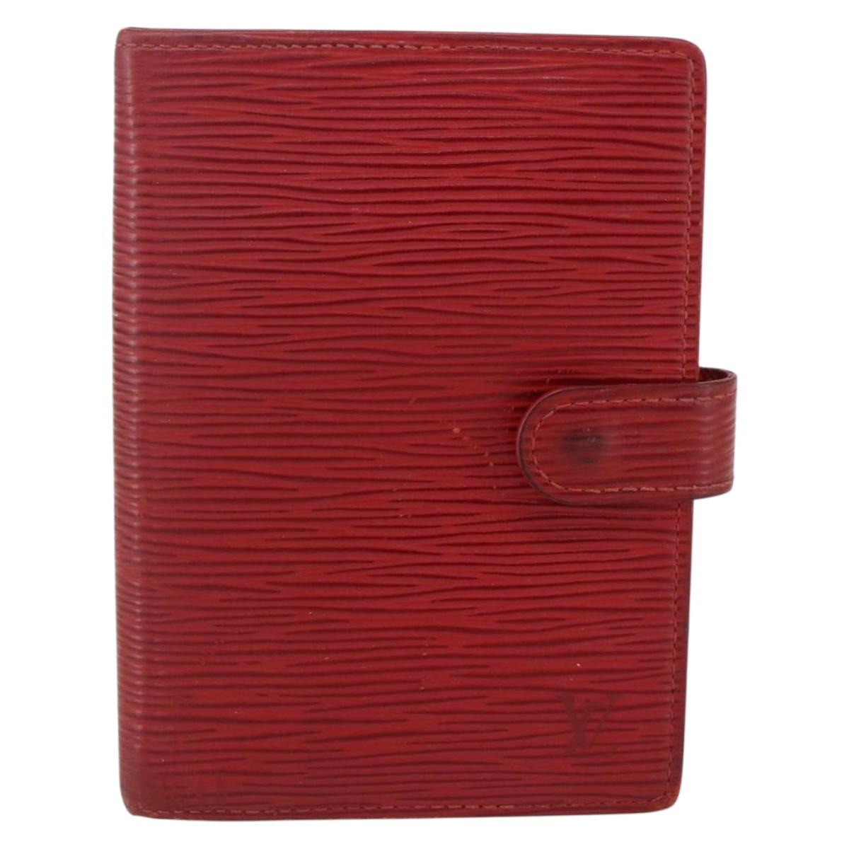 LOUIS VUITTON Epi Agenda PM Day Planner Cover Red R20057 LV Auth bs31335