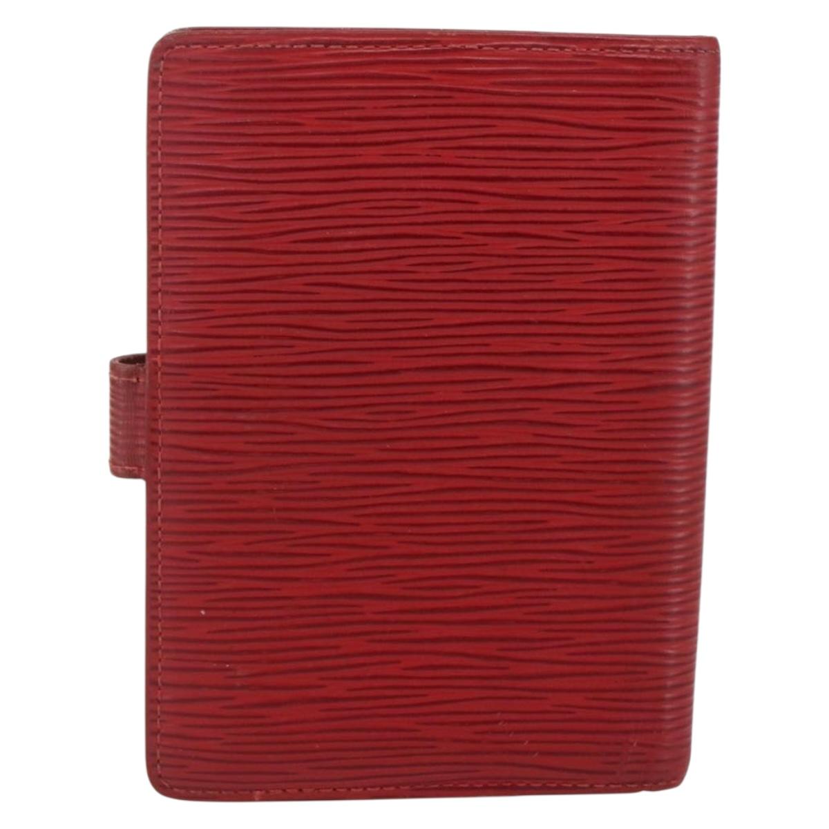 LOUIS VUITTON Epi Agenda PM Day Planner Cover Red R20057 LV Auth bs31335