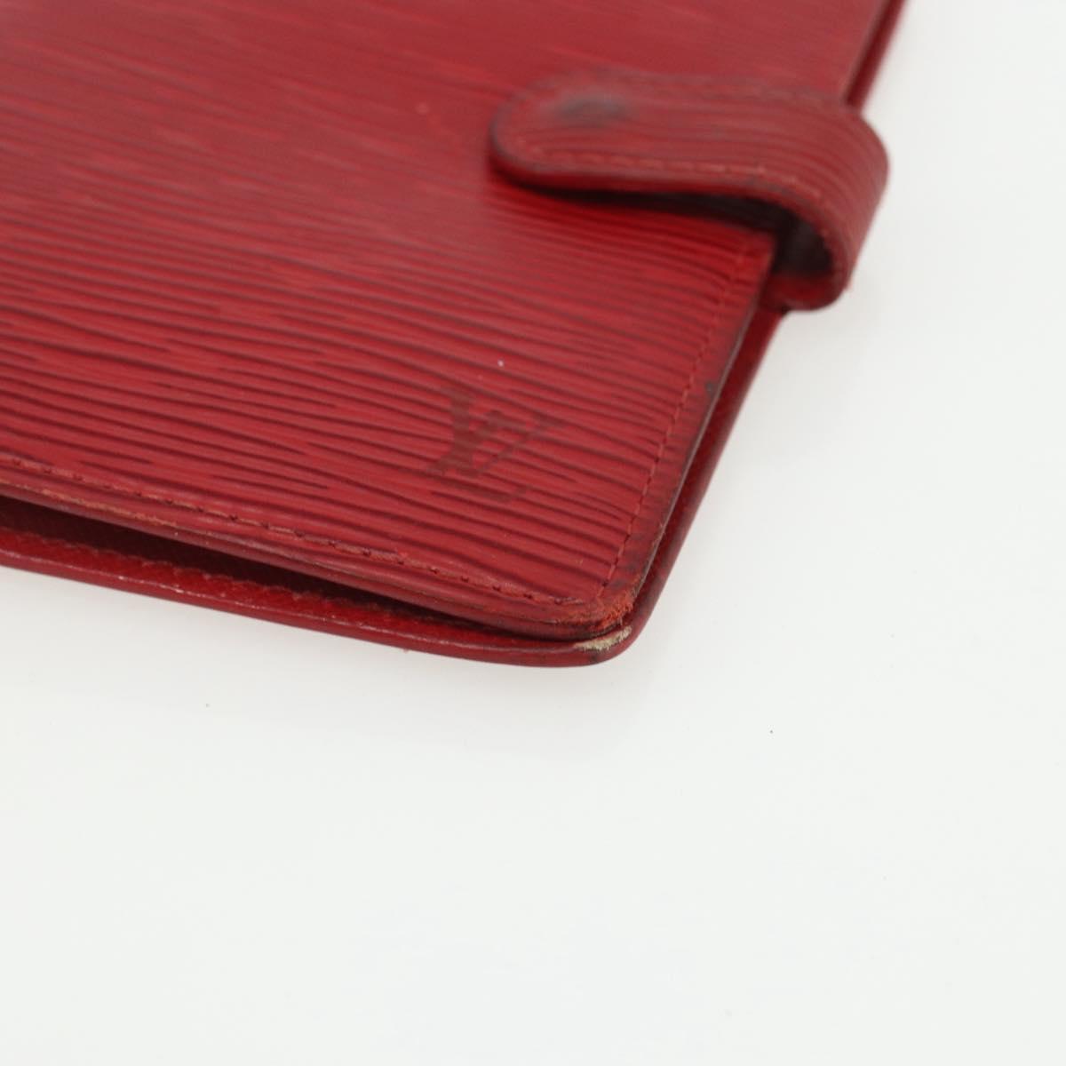 LOUIS VUITTON Epi Agenda PM Day Planner Cover Red R20057 LV Auth bs31335