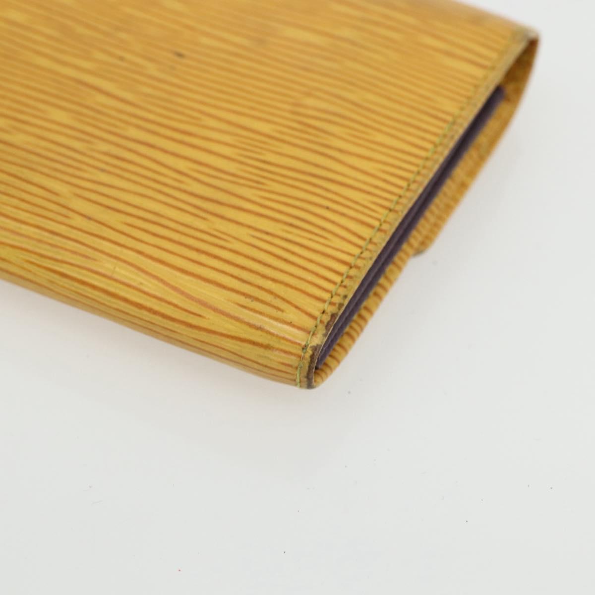 LOUIS VUITTON Epi PochettePorte Monnaie Credit Wallet Yellow M63579 Auth bs31336
