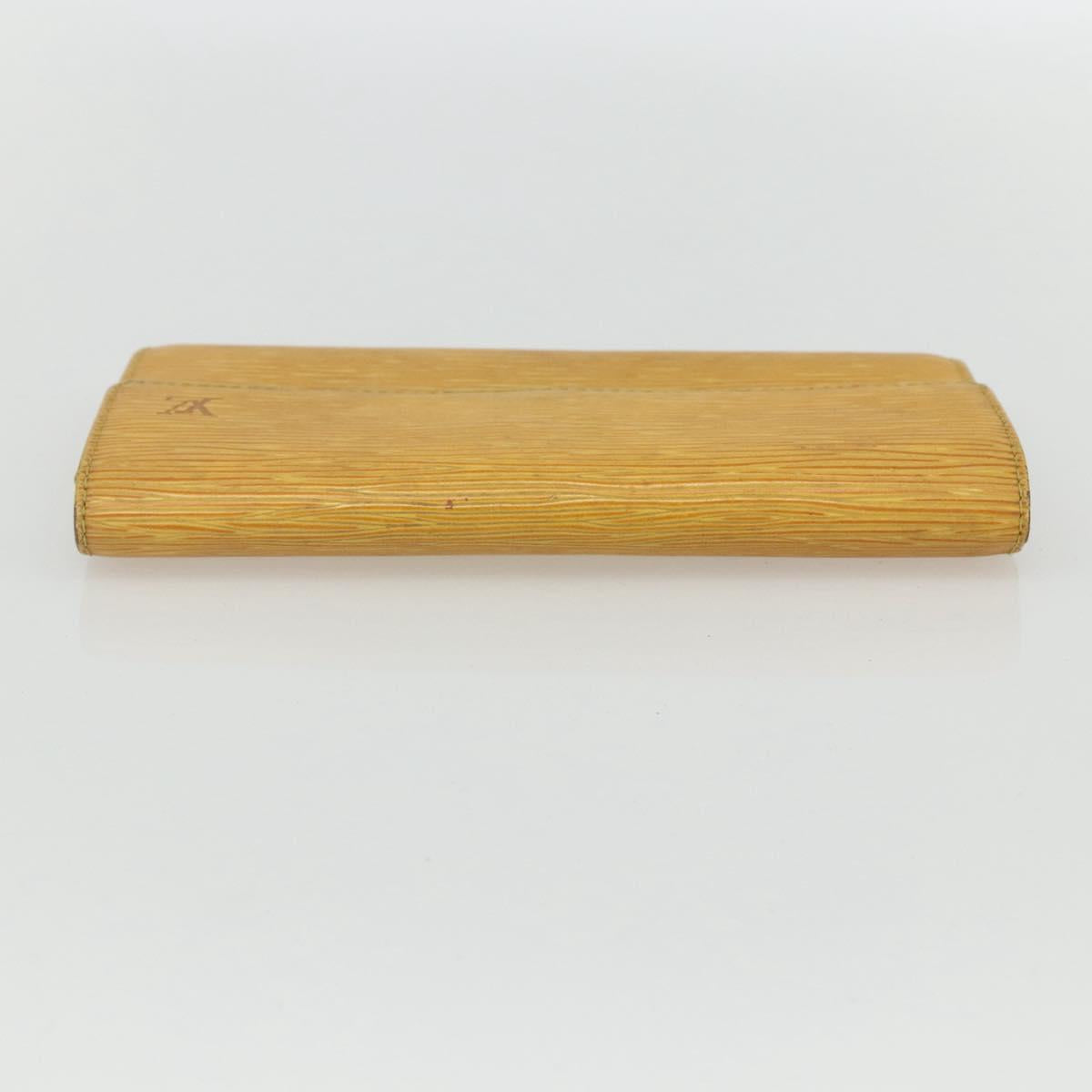 LOUIS VUITTON Epi PochettePorte Monnaie Credit Wallet Yellow M63579 Auth bs31336