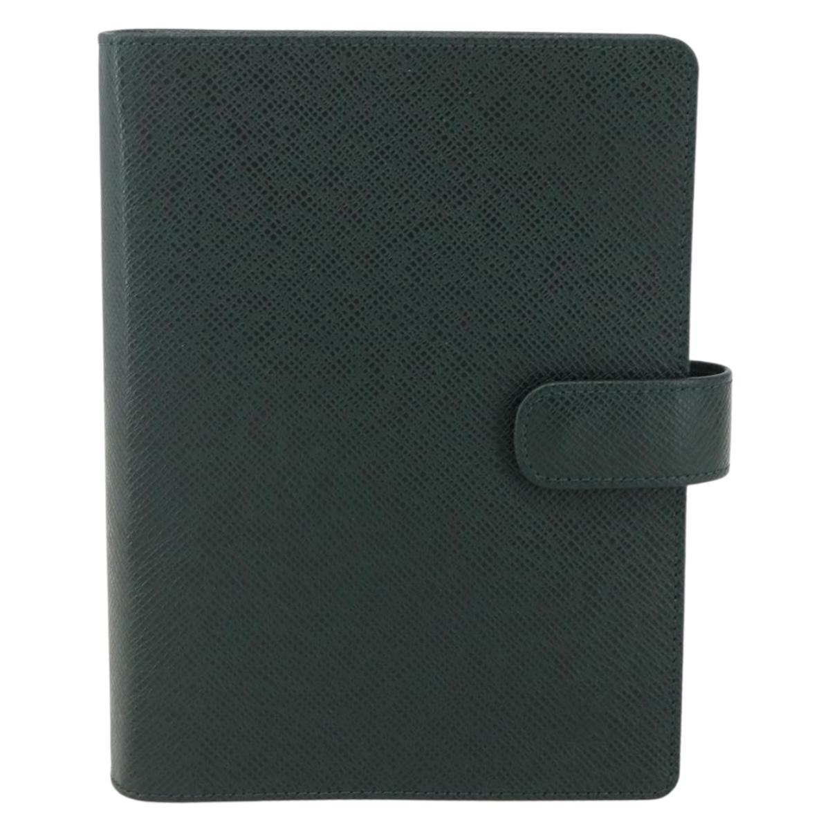 LOUIS VUITTON Taiga Agenda MM Day Planner Cover Epicea R20403 LV Auth bs31338