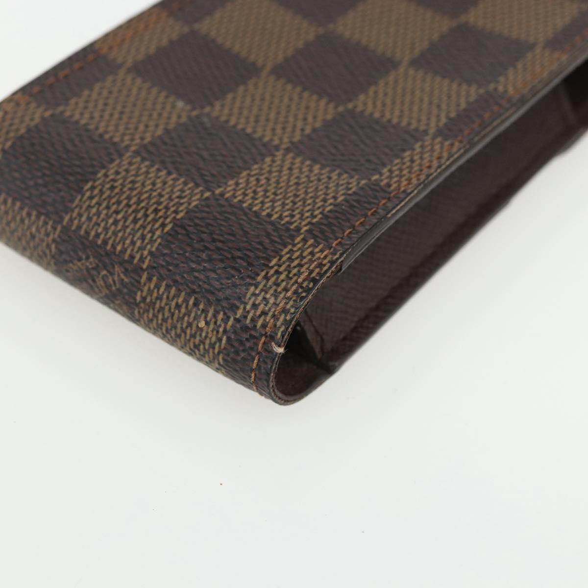 LOUIS VUITTON Damier Ebene Etui Cigarette Case N63024 LV Auth bs31341