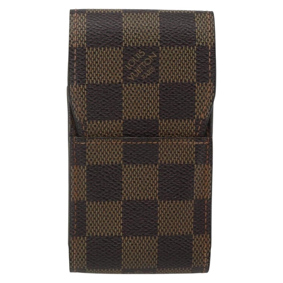 LOUIS VUITTON Damier Ebene Etui Cigarette Case N63024 LV Auth bs31341