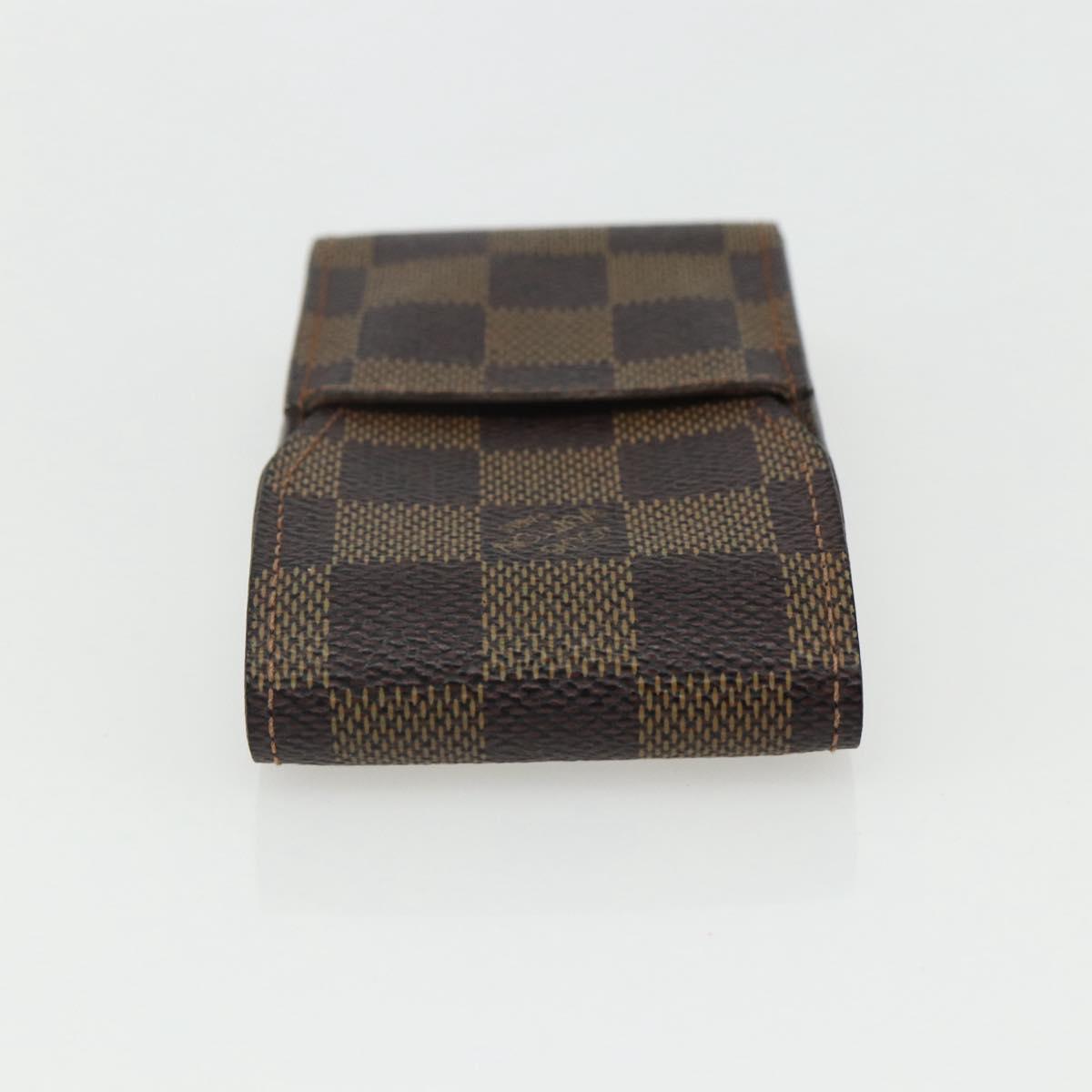 LOUIS VUITTON Damier Ebene Etui Cigarette Case N63024 LV Auth bs31341