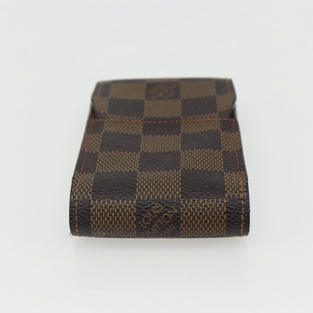LOUIS VUITTON Damier Ebene Etui Cigarette Case N63024 LV Auth bs31341
