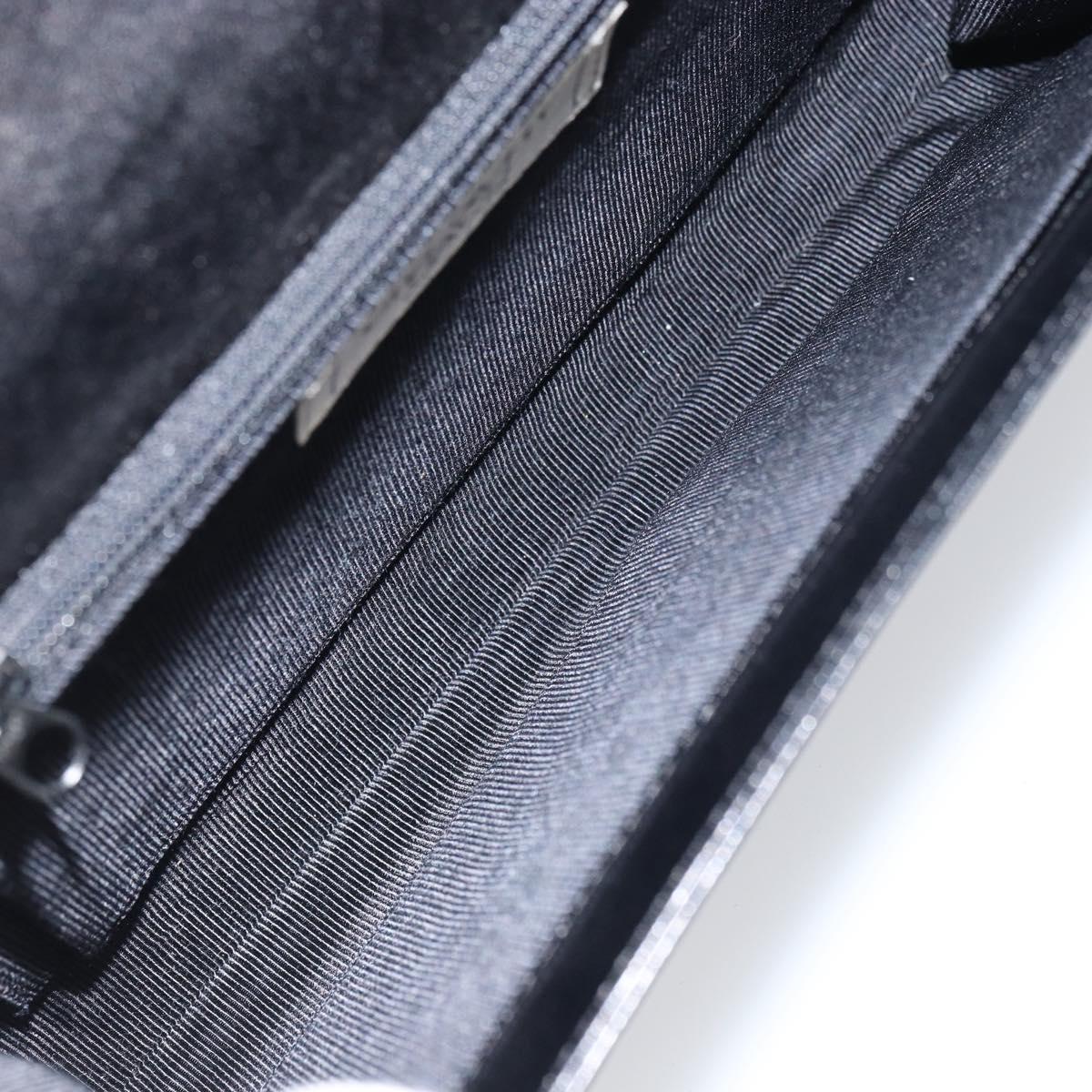 GIVENCHY Shoulder Bag Leather Black Gold Auth bs31346