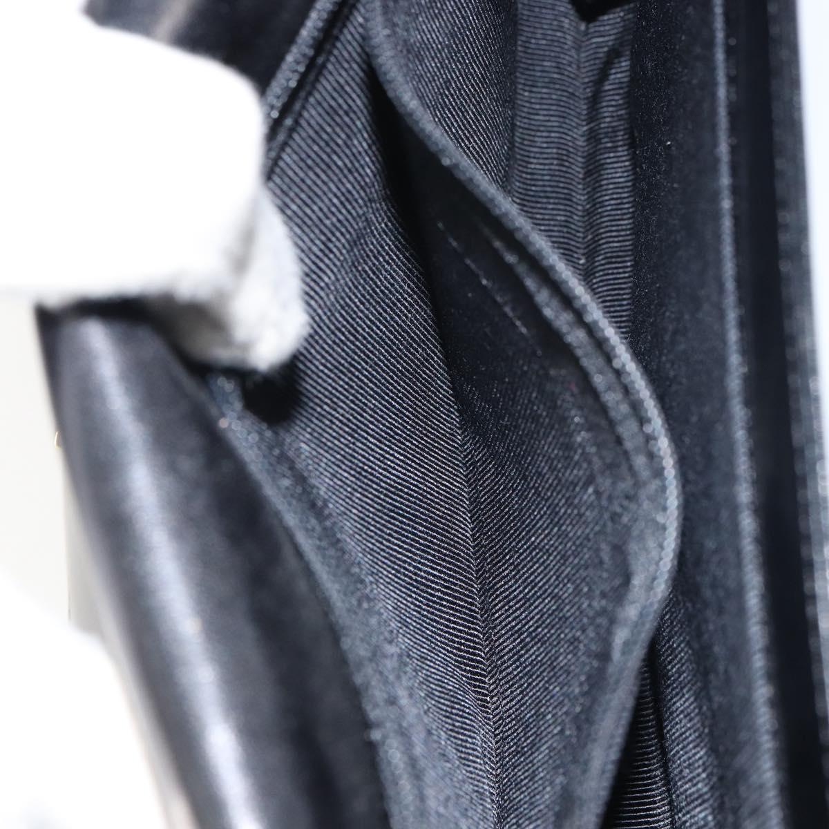 GIVENCHY Shoulder Bag Leather Black Gold Auth bs31346