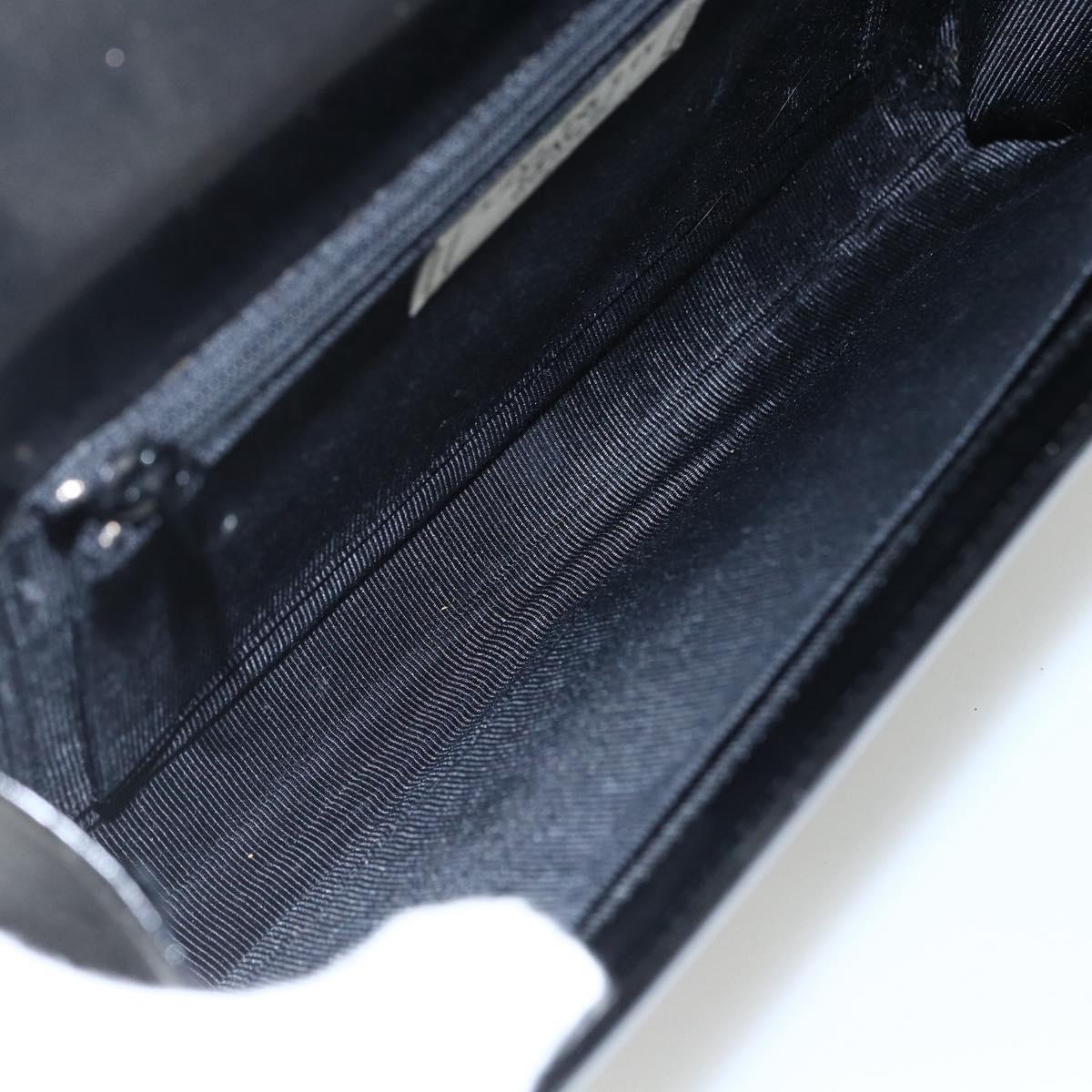 GIVENCHY Shoulder Bag Leather Black Gold Auth bs31351