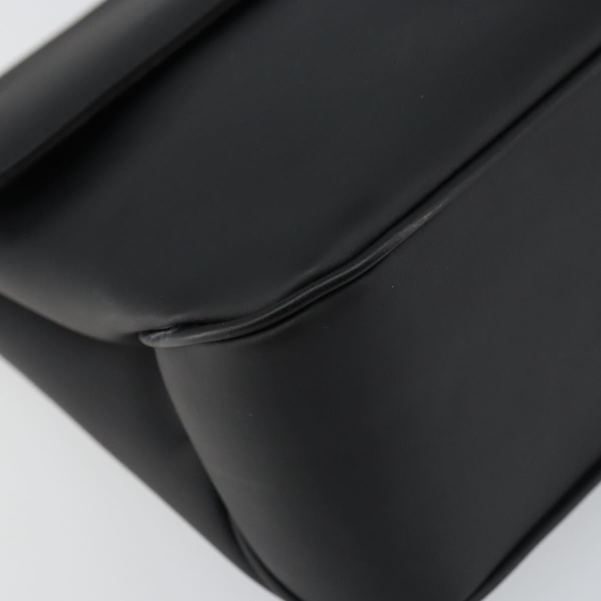 Salvatore Ferragamo Vala Shoulder Bag Patent leather Black Silver Auth bs31352