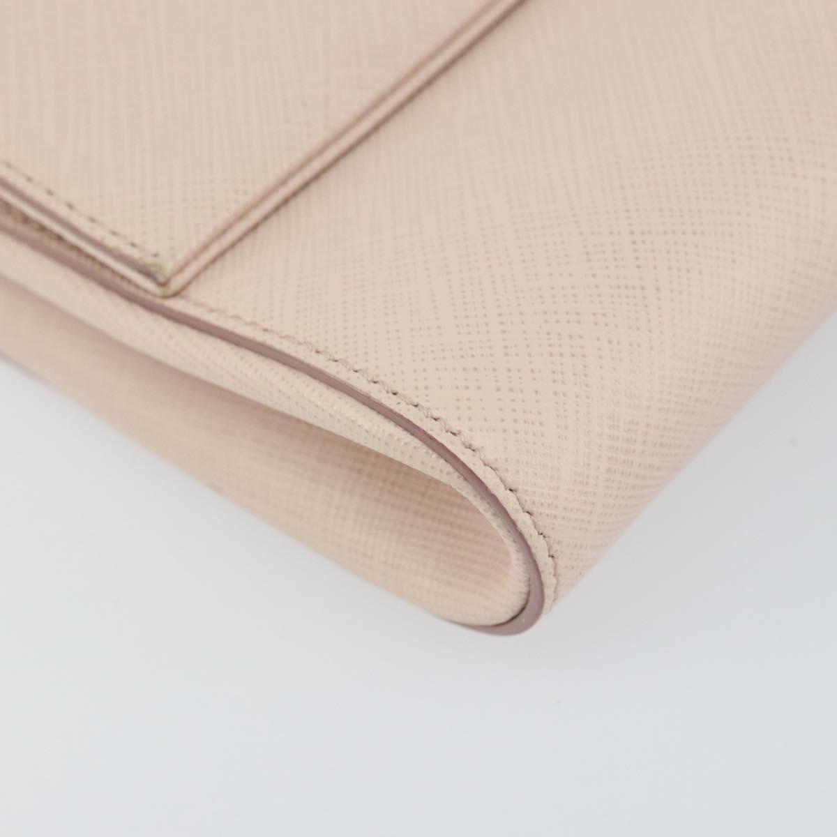 Salvatore Ferragamo Vala Shoulder Bag Leather Pink Gold Auth bs31353