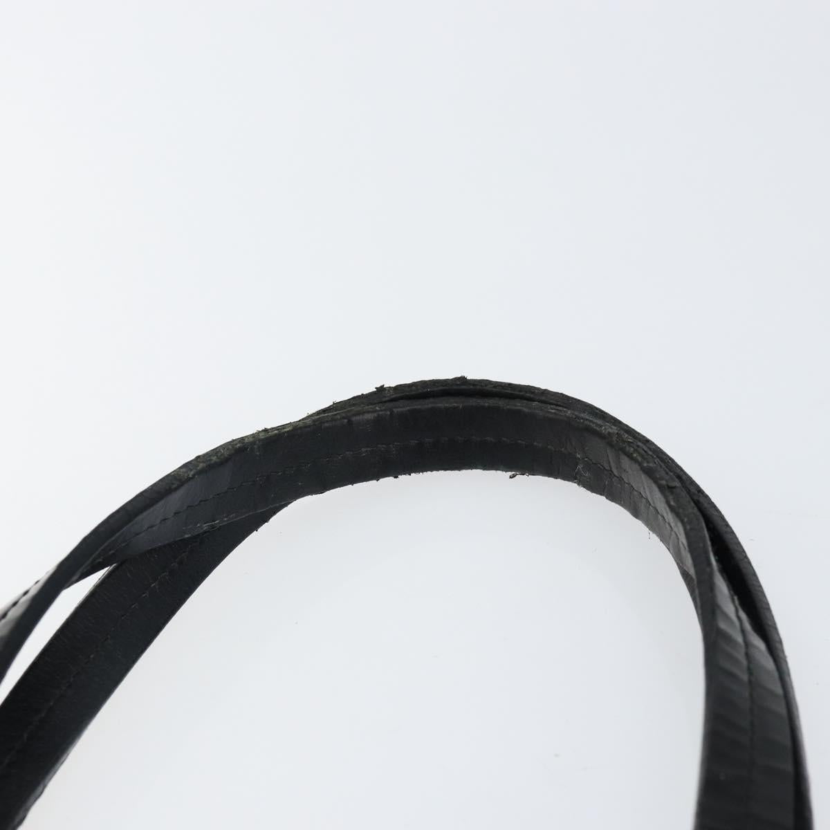 Salvatore Ferragamo Gancini Tote Bag Enamel Black Silver Auth bs31355