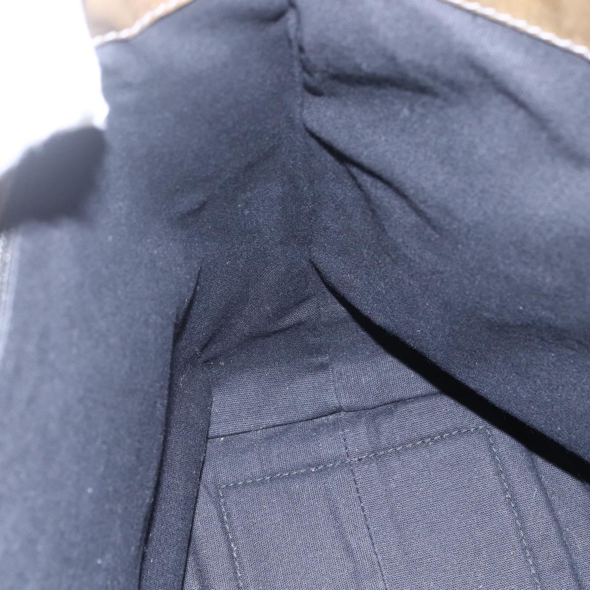 Salvatore Ferragamo Tote Bag Enamel Green Silver Auth bs31357