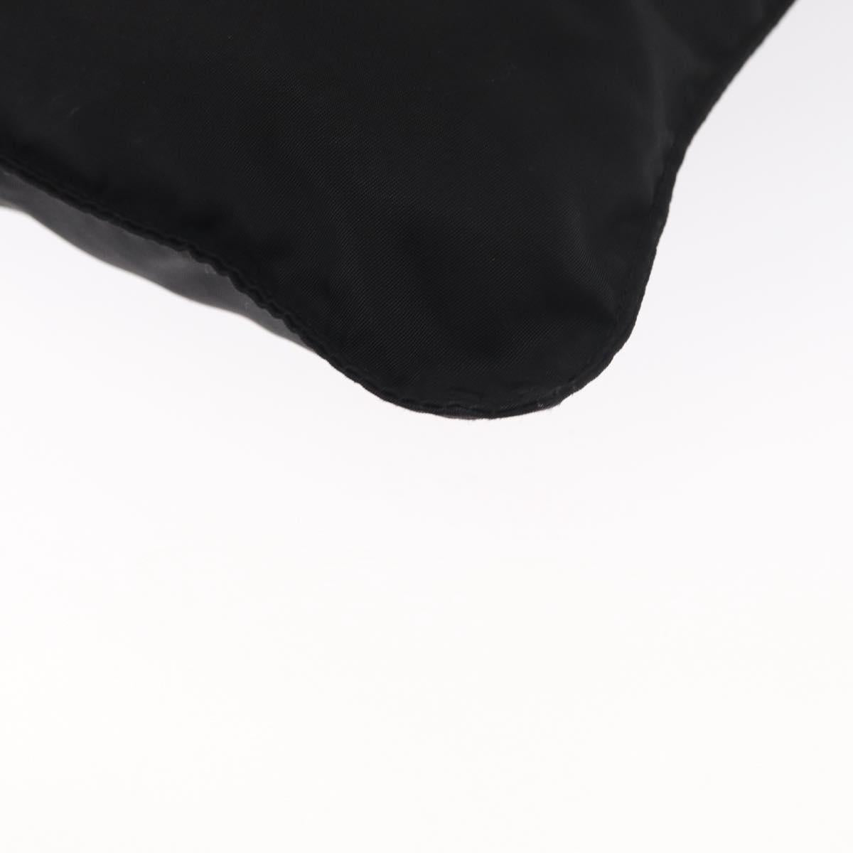 PRADA Shoulder Bag Nylon Black Silver Auth bs31365