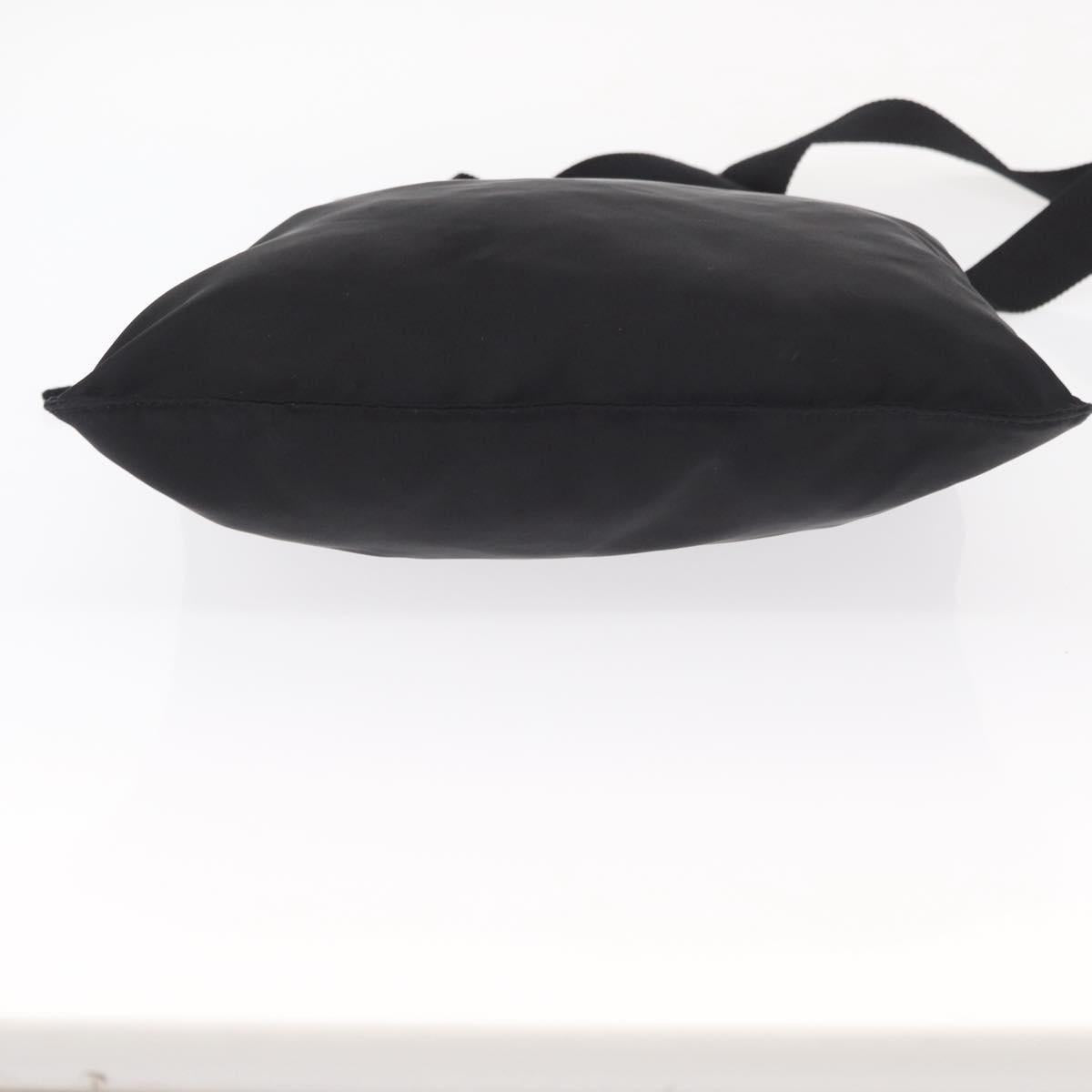 PRADA Shoulder Bag Nylon Black Silver Auth bs31365