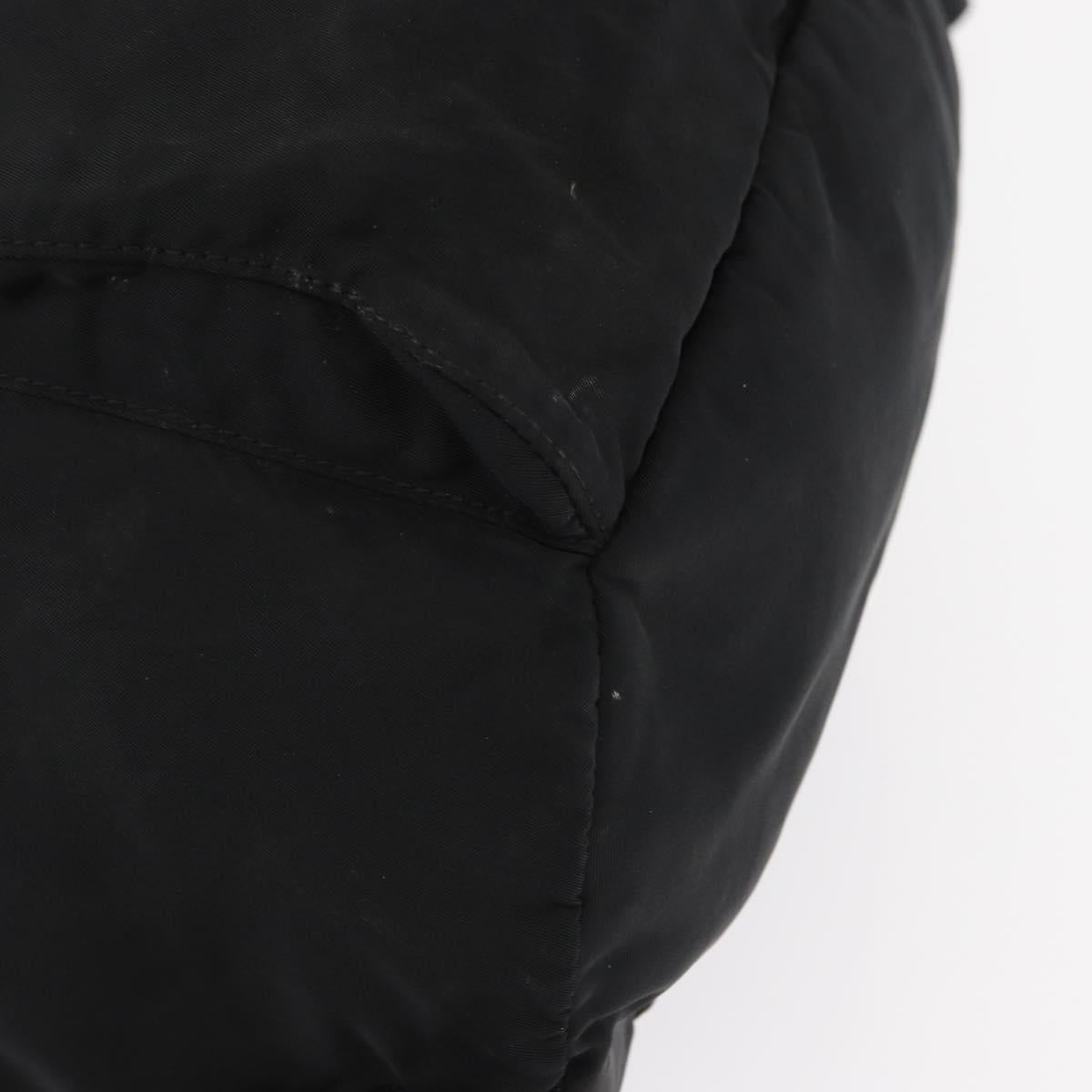 PRADA Backpack Nylon Black Silver Auth bs31366