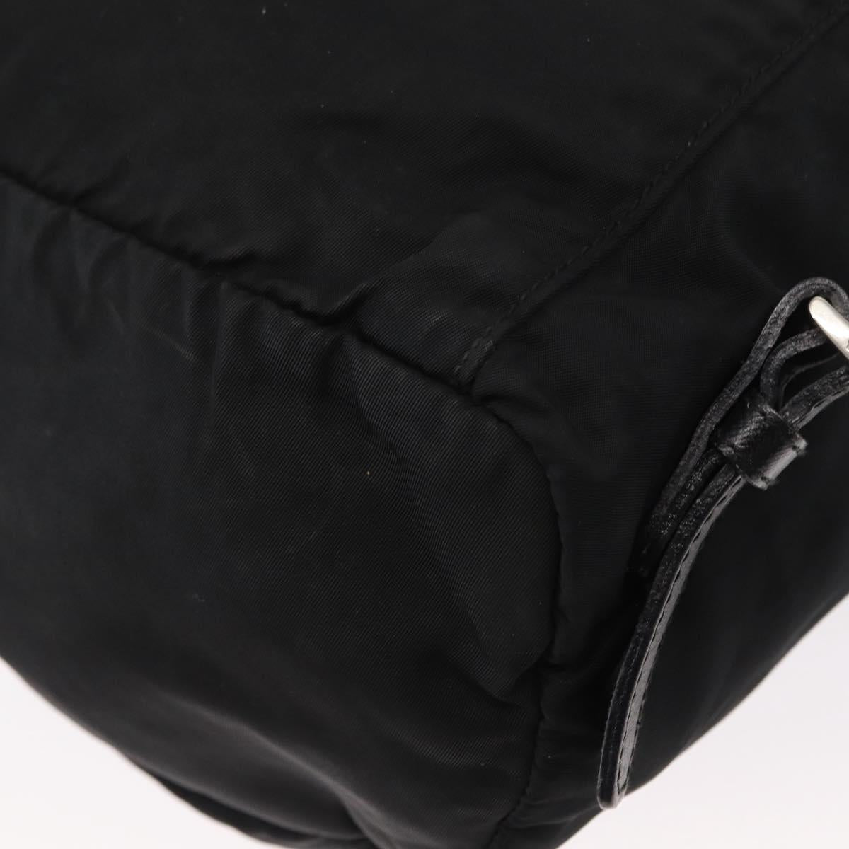 PRADA Backpack Nylon Black Silver Auth bs31366