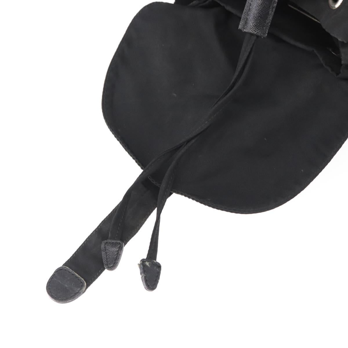 PRADA Backpack Nylon Black Silver Auth bs31366