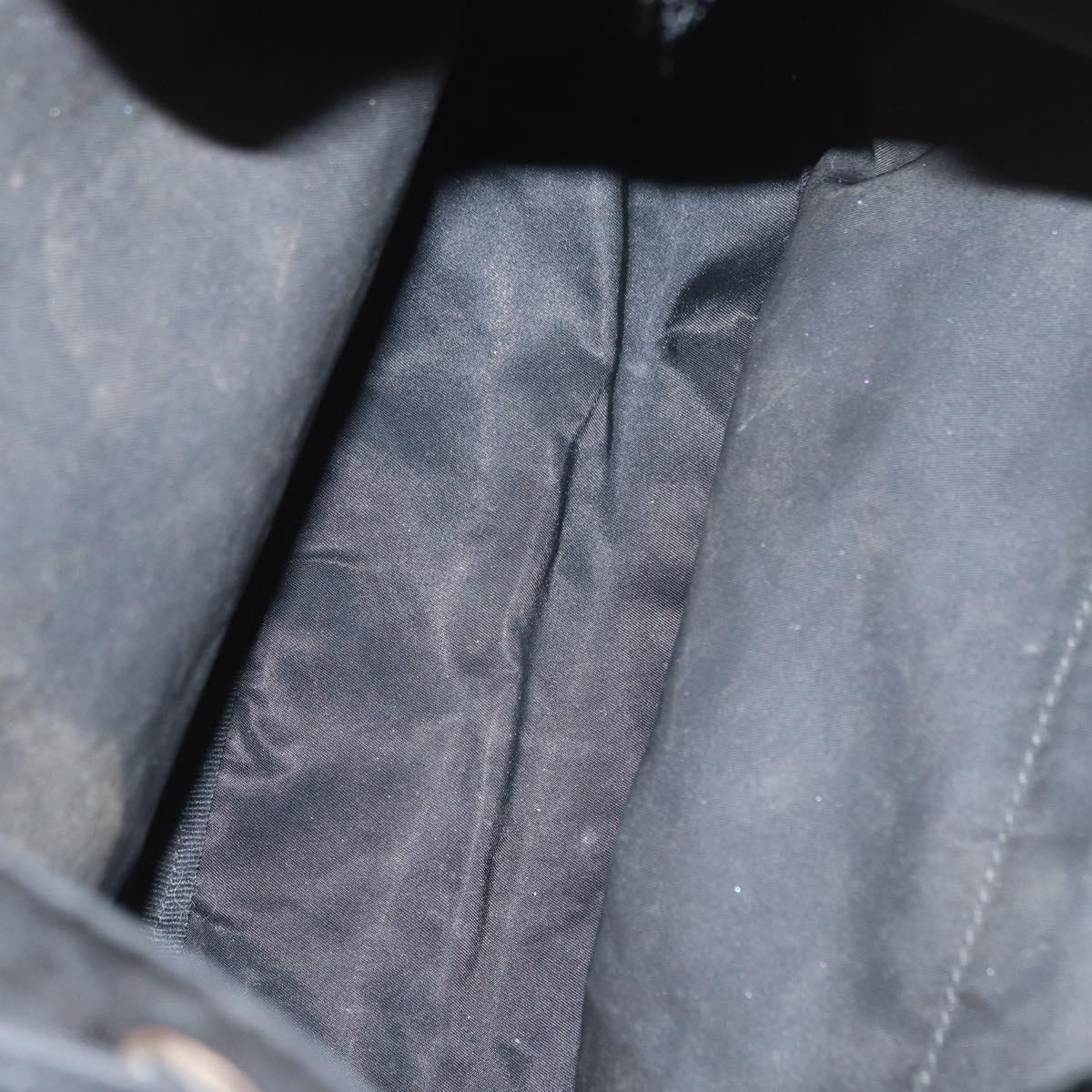 PRADA Backpack Nylon Black Silver Auth bs31366