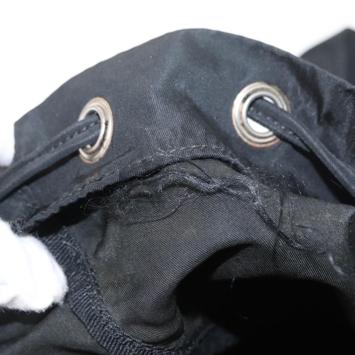 PRADA Backpack Nylon Black Silver Auth bs31366