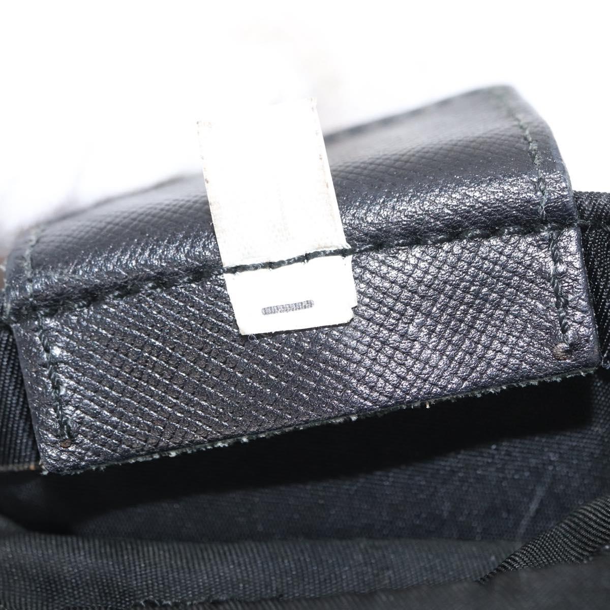 PRADA Backpack Nylon Black Silver Auth bs31366