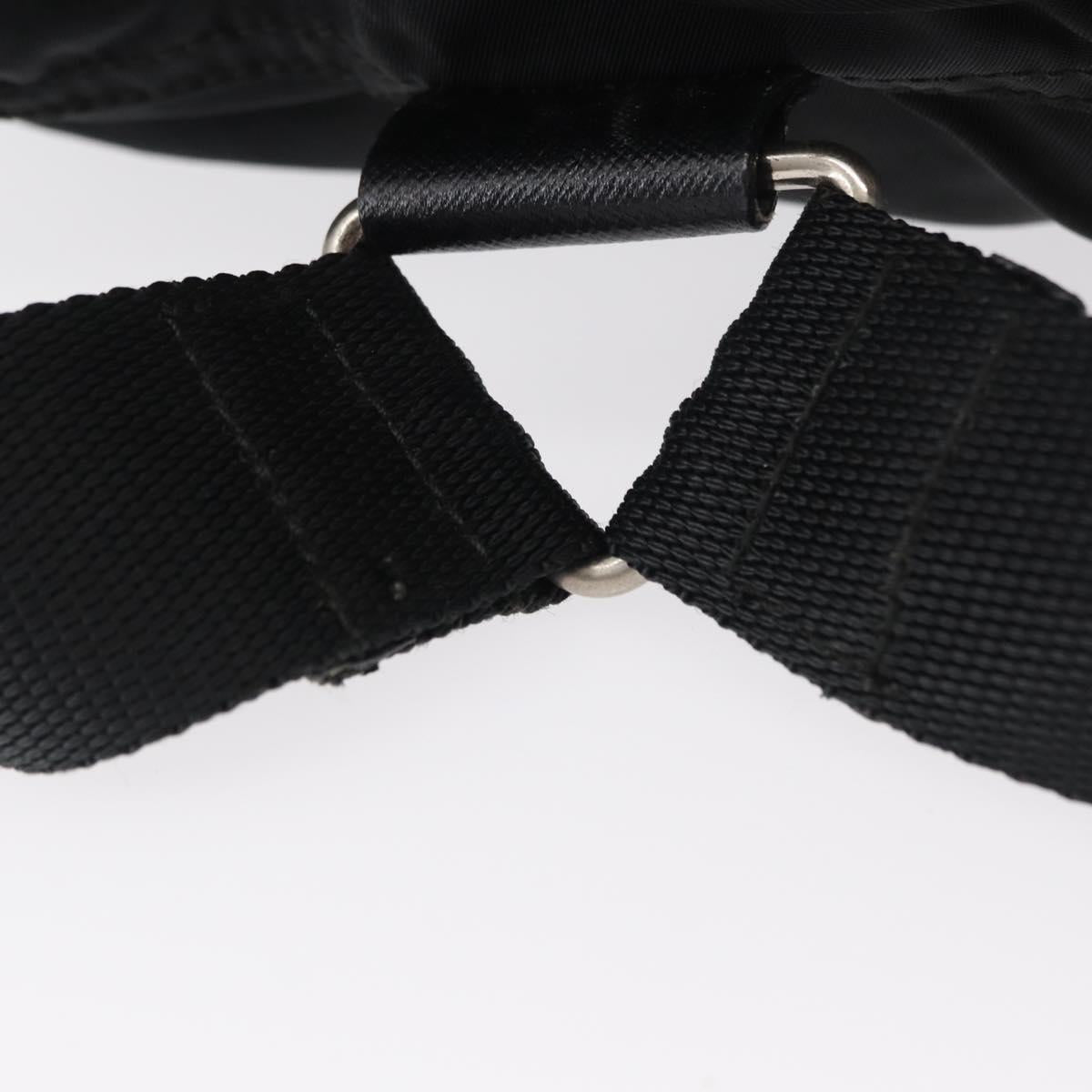 PRADA Backpack Nylon Black Silver Auth bs31366