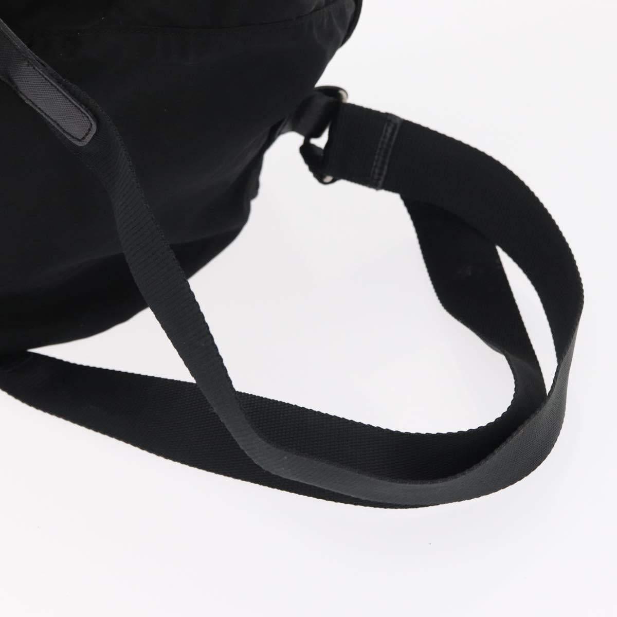 PRADA Backpack Nylon Black Silver Auth bs31366