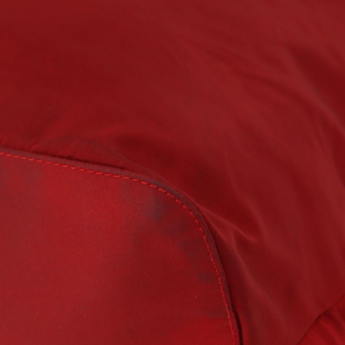 PRADA Backpack Nylon Red Silver Auth bs31368