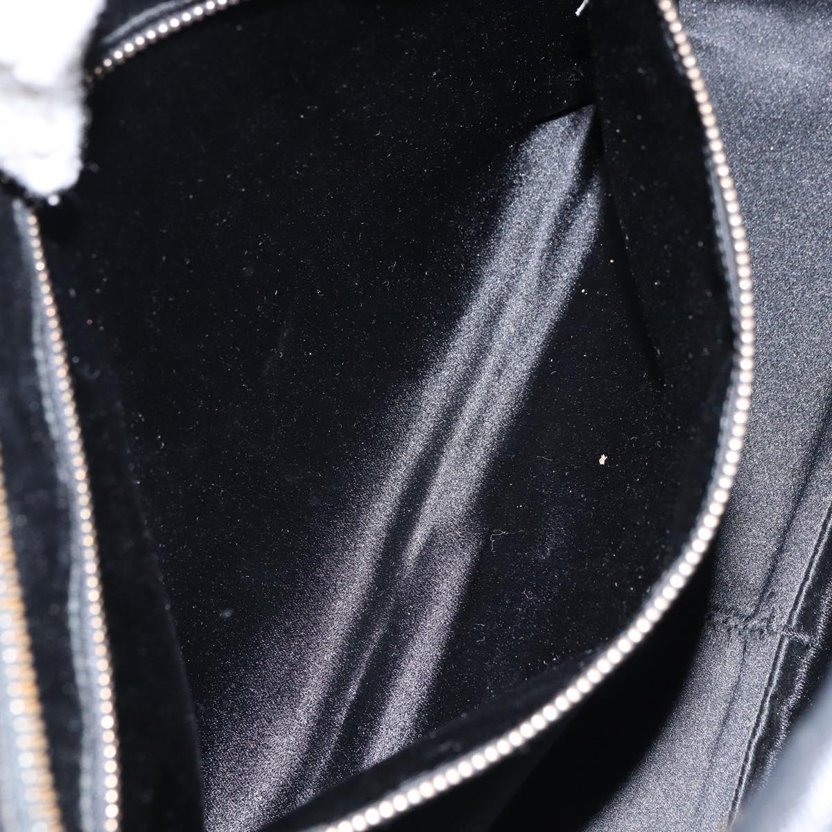 PRADA Hand Bag Safiano leather Black Gold Auth bs31372