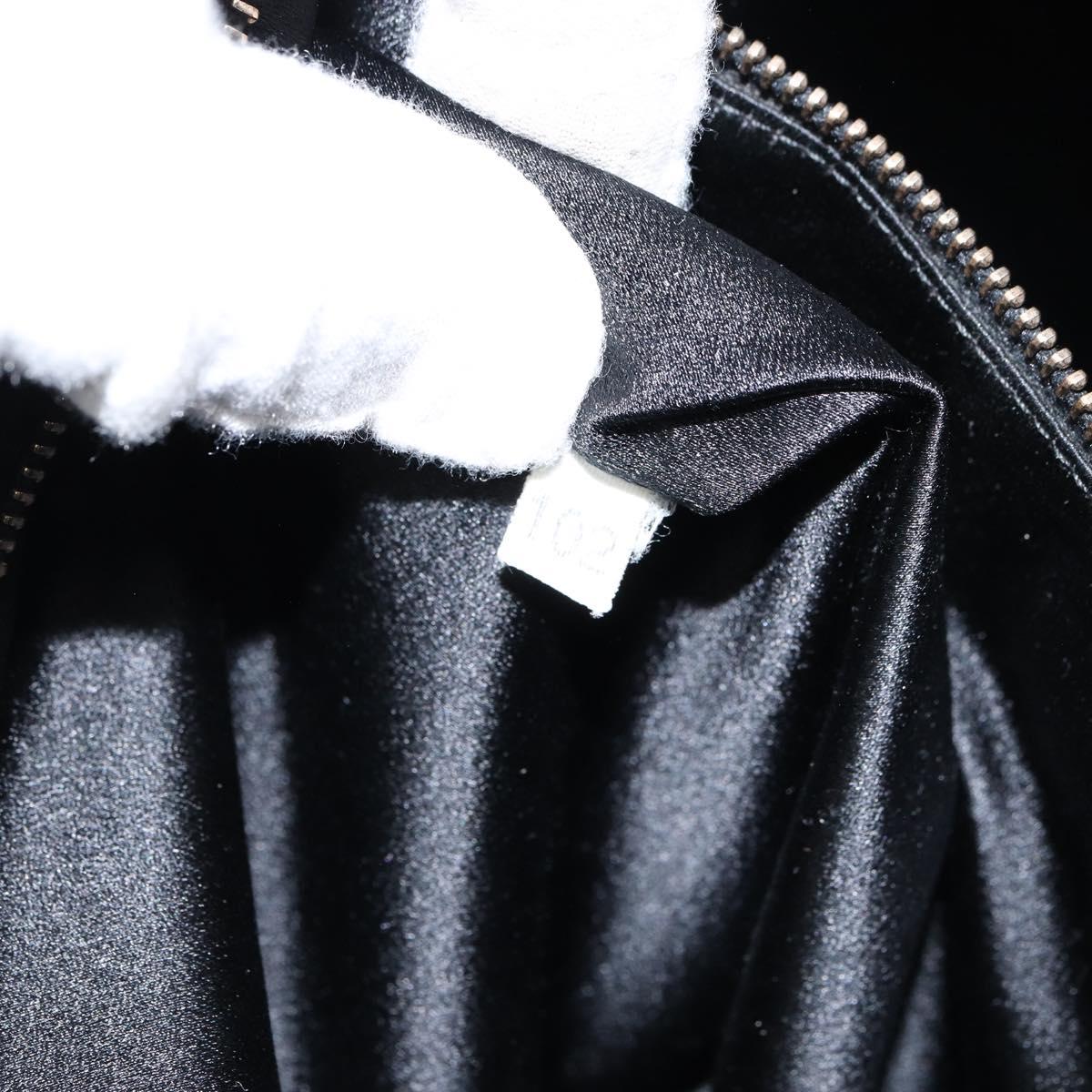 PRADA Hand Bag Safiano leather Black Gold Auth bs31372