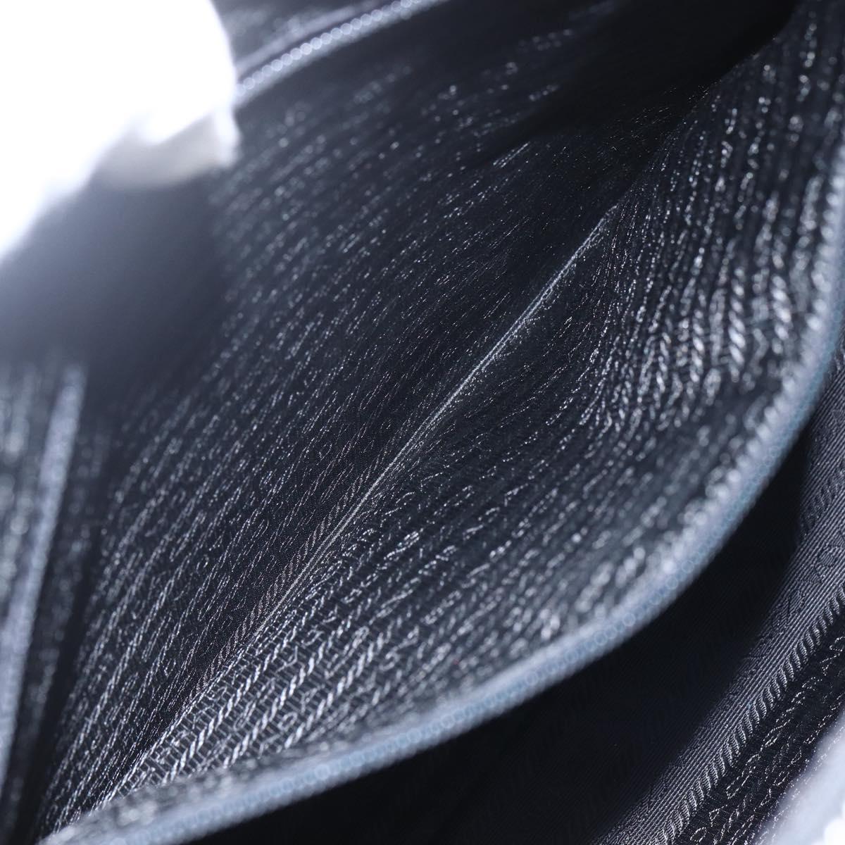 PRADA Hand Bag Enamel Black Silver Auth bs31379