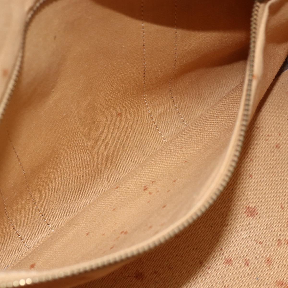 CELINE C Sulky Hand Bag Canvas Brown Gold Auth bs31381