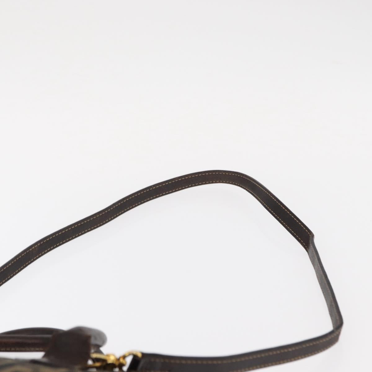 FENDI Zucca Canvas Hand Bag 2way Black Brown Auth bs31384