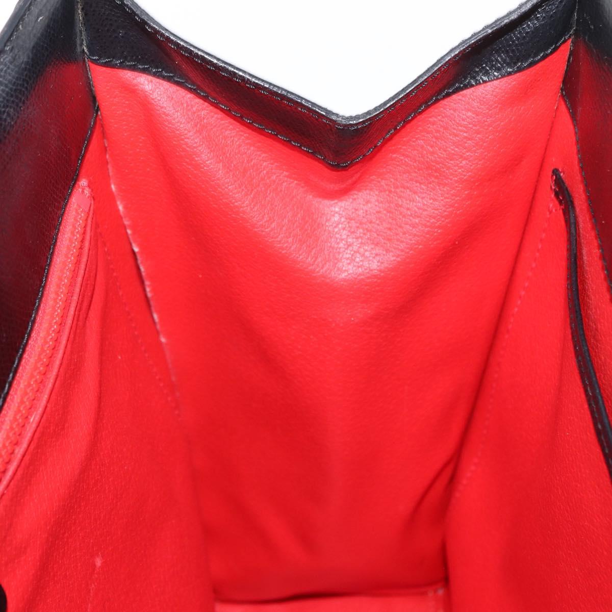 CELINE Tote Bag Leather Black Gold Auth bs31390