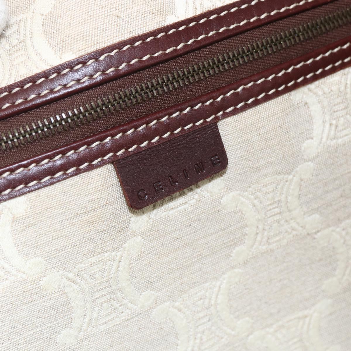 CELINE Triomphe Tote Bag Canvas Beige Auth bs31391