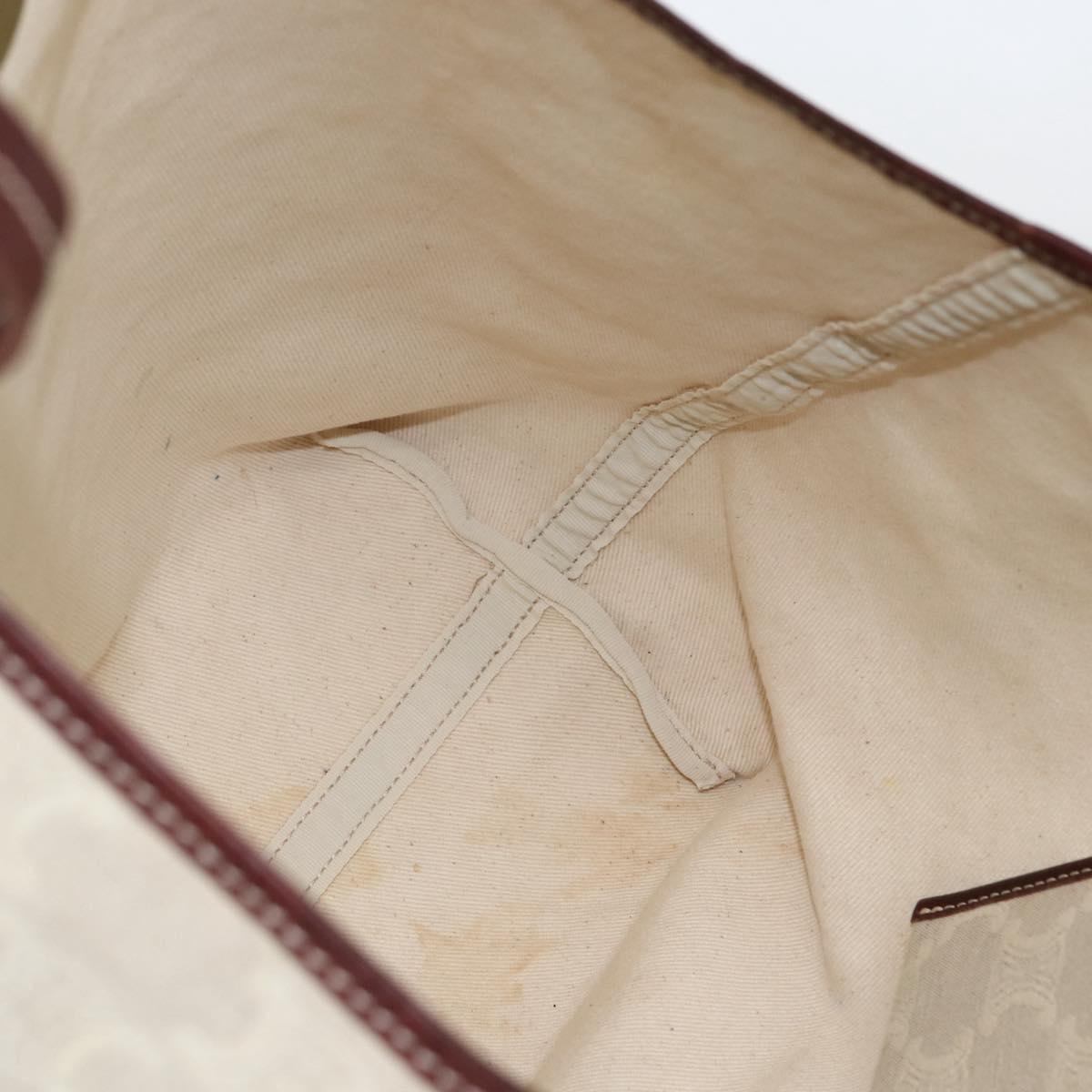 CELINE Triomphe Tote Bag Canvas Beige Auth bs31391