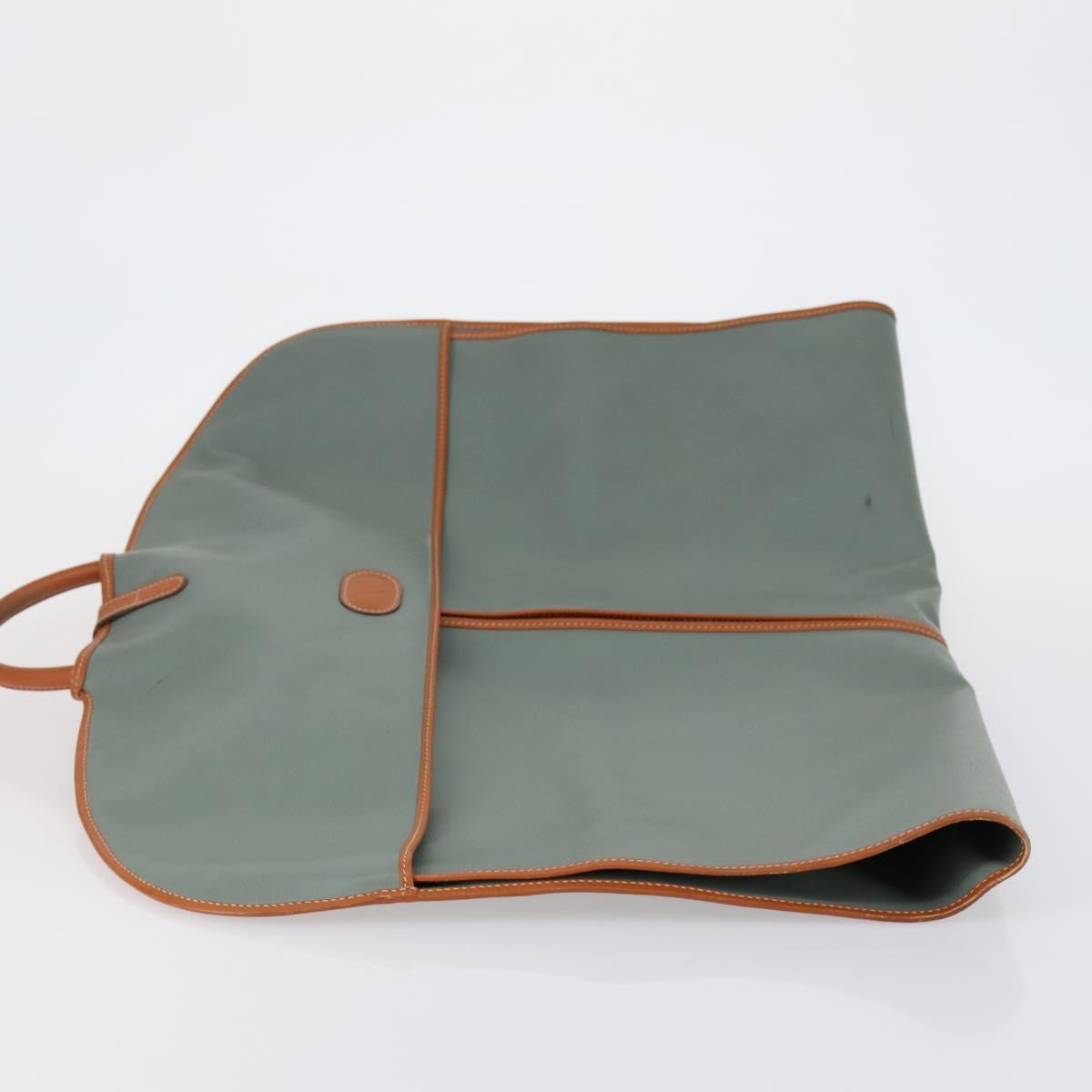 VALENTINO Garment Cover Leather Green Gold Auth bs31394