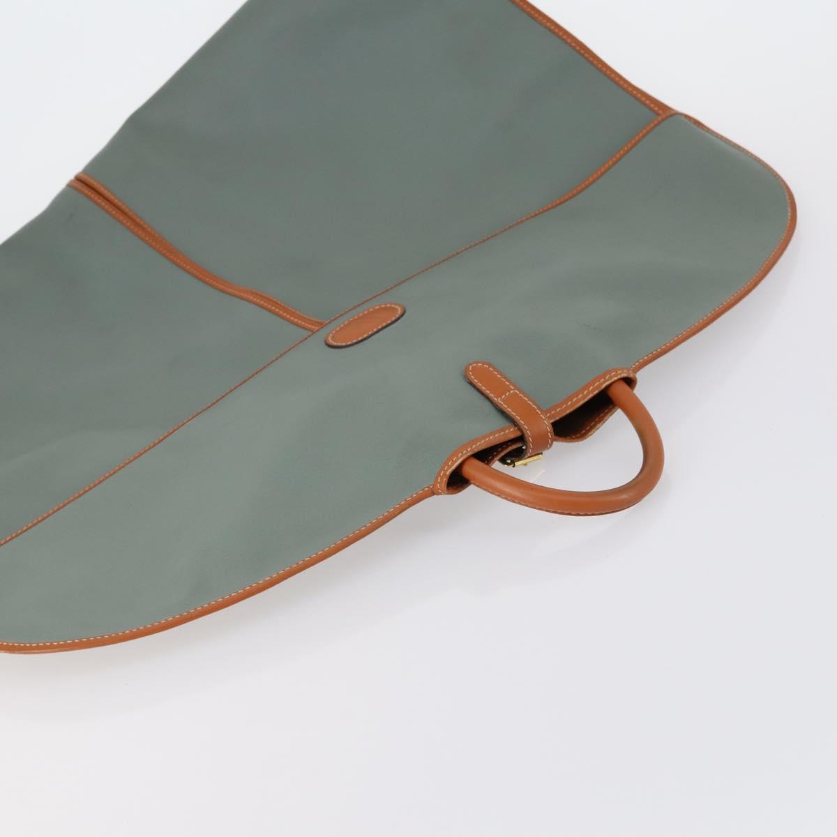 VALENTINO Garment Cover Leather Green Gold Auth bs31394