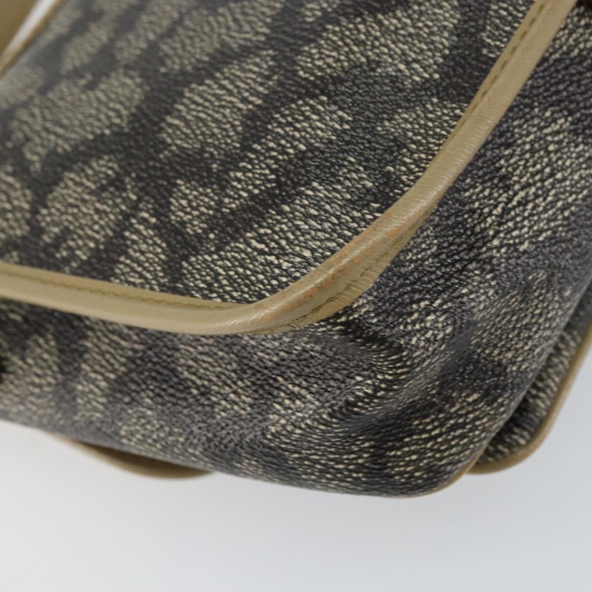 SAINT LAURENT Shoulder Bag PVC Leather Beige Auth bs31402