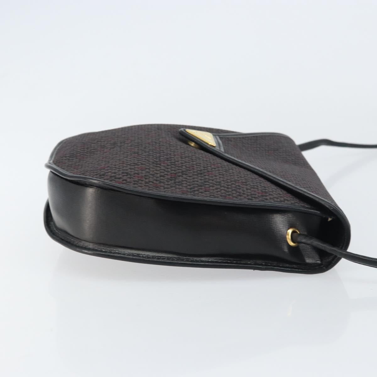 SAINT LAURENT Shoulder Bag PVC Leather Gray Gold Auth bs31403
