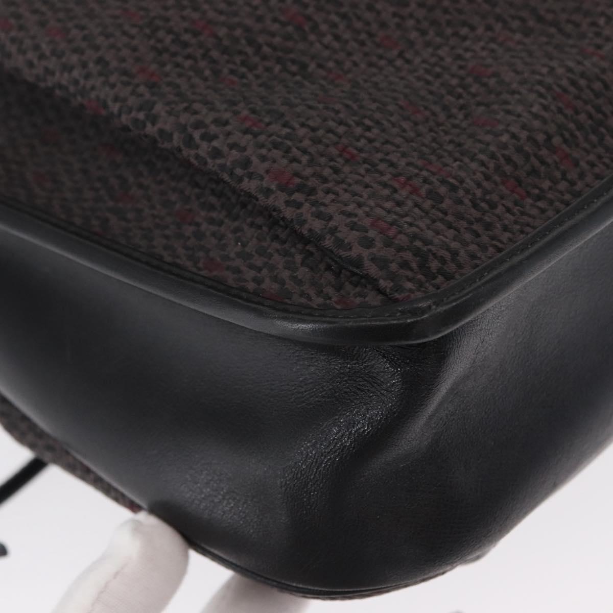 SAINT LAURENT Shoulder Bag PVC Leather Gray Gold Auth bs31404