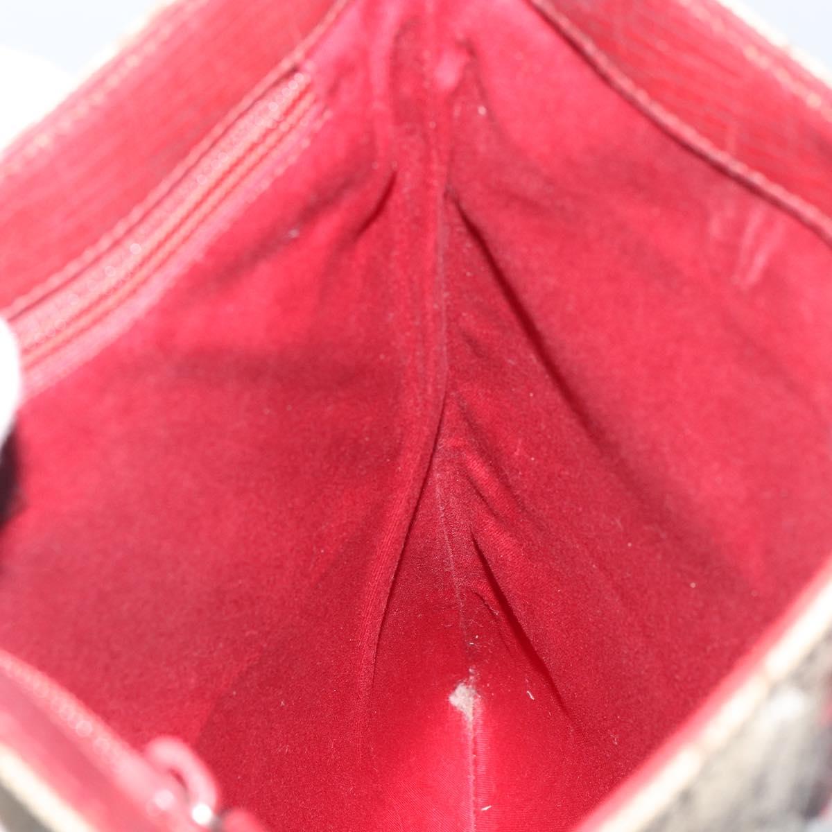 GUCCI GG Supreme Hand Bag PVC Beige Silver 117551 Auth bs31414