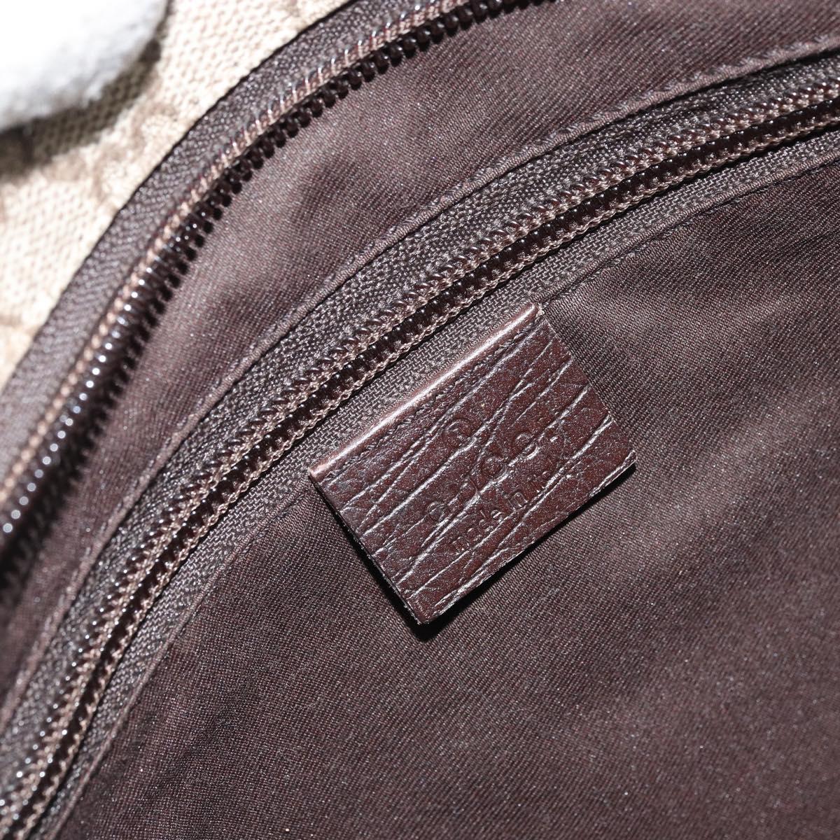 GUCCI GG Supreme Shoulder Bag PVC Beige Silver 141626 Auth bs31415