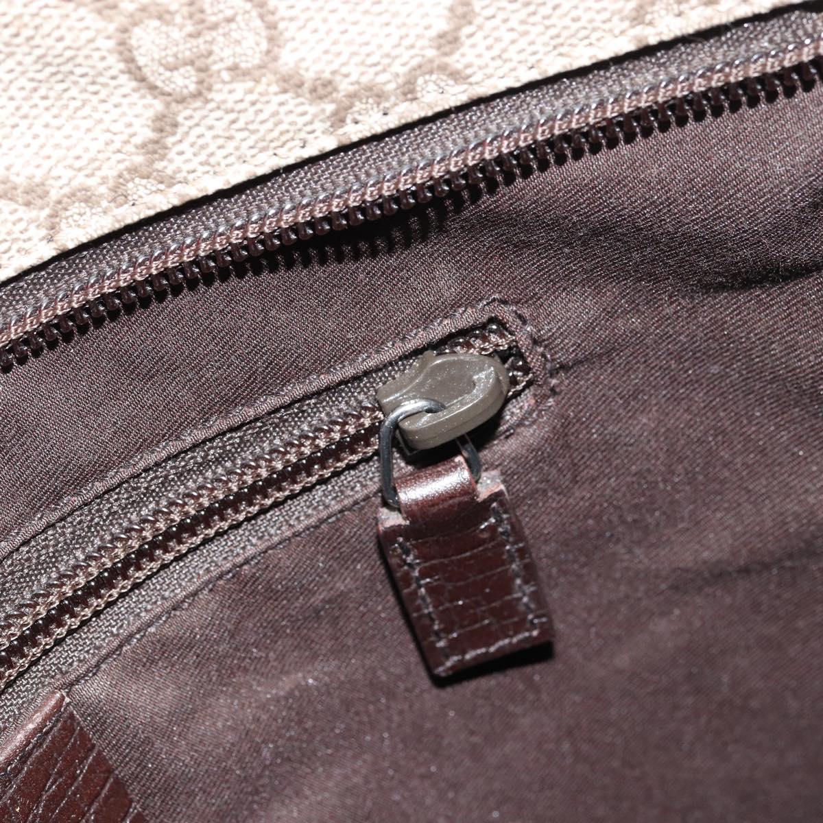 GUCCI GG Supreme Shoulder Bag PVC Beige Silver 141626 Auth bs31415