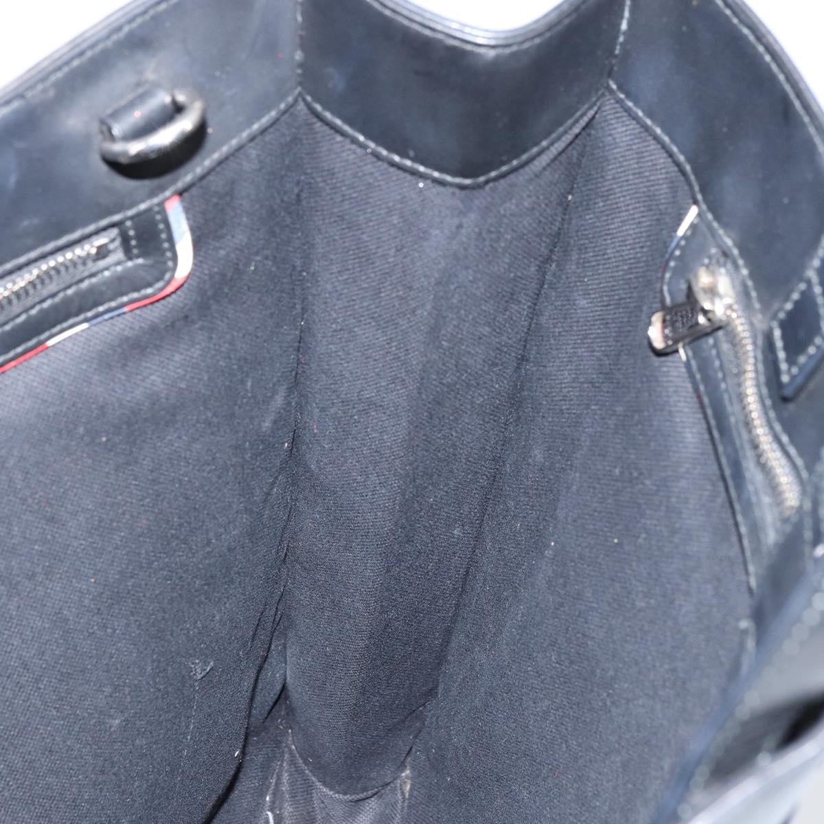 GUCCI GG Supreme Courier Tote Bag PVC Black Silver 495559 Auth bs31418