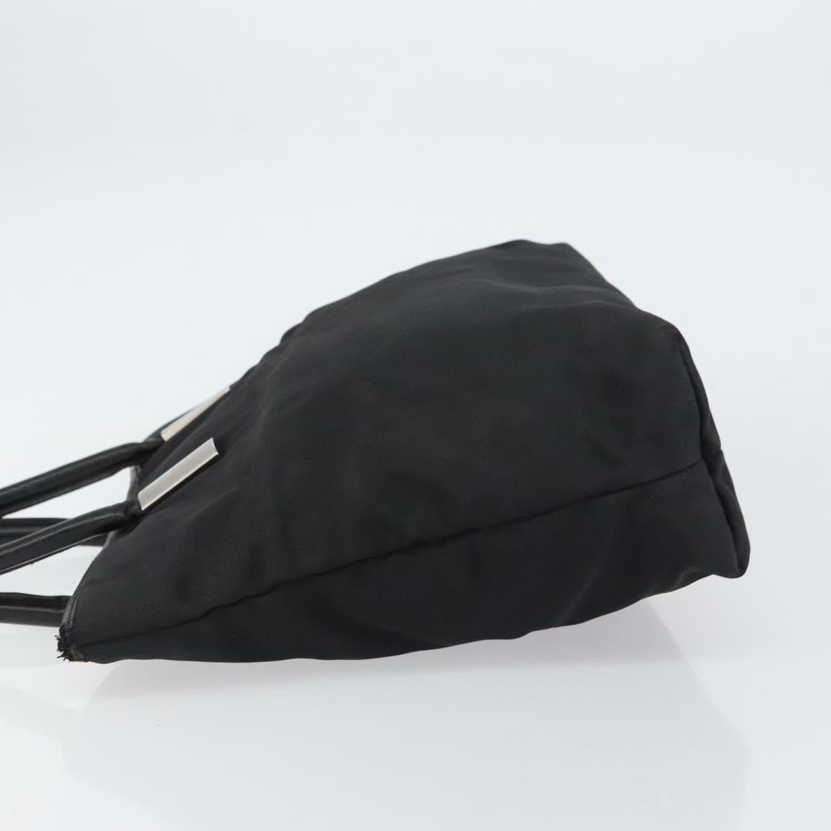 GUCCI Hand Bag Nylon Black Silver 002 2123 0457 Auth bs31419